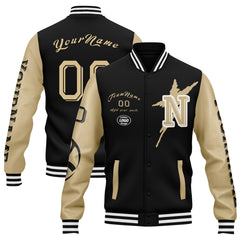 Custom Black Gold New Orleans Jacket and Sports Shoes Combo Offer Personalized Combo ZH-D020294-19