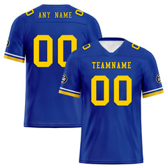 Custom Blue Los Angeles Personalized Authentic Football Jersey FBJ02-D020263-15