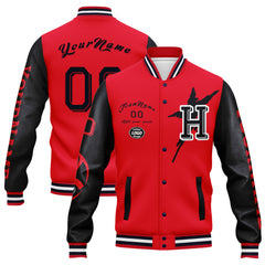 Custom Red Blue Houston Jacket and Sports Shoes Combo Offer Personalized Combo ZH-D020294-12