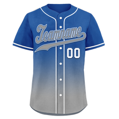 Custom Blue Grey Fade Fashion Personalized Authentic Baseball Jersey BSBJ01-D0a70bf