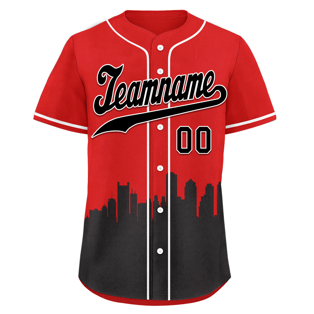 Custom Red Black City Edition Personalized Authentic Baseball Jersey BSBJ01-D017121