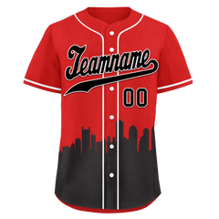 Custom Red Black City Edition Personalized Authentic Baseball Jersey BSBJ01-D017121