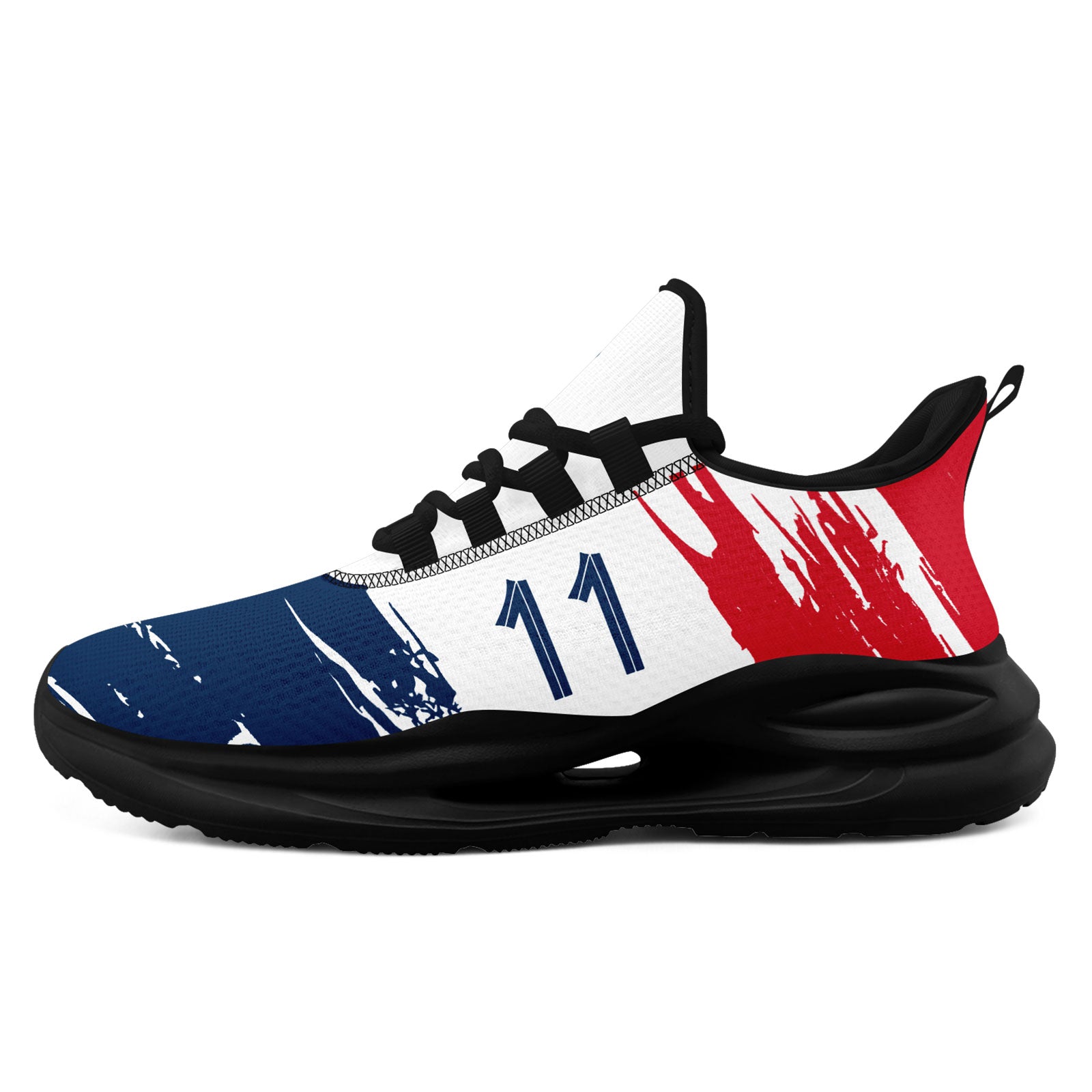 Custom France 2026 World Cup Sneakers DIY Country Flag Running Shoes Lightweight Sport Shoes Gift for Football Fans Personalized Team Name and Logo FN079-F020045-15