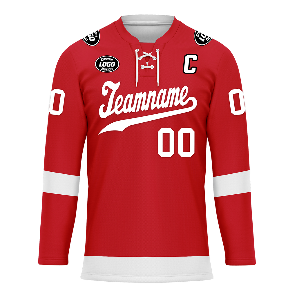 Custom Red White Personalized Hockey Jersey HCKJ01-D0a70ac
