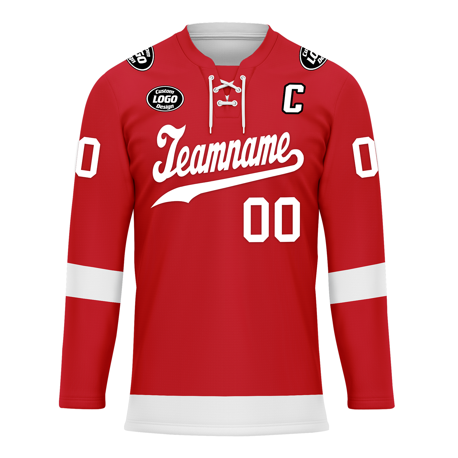Custom Red White Personalized Hockey Jersey HCKJ01-D0a70ac