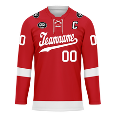 Custom Red White Personalized Hockey Jersey HCKJ01-D0a70ac