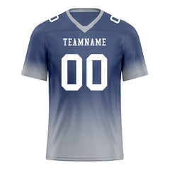 Custom Gray Blue Fade Fashion Personalized Authentic Football Jersey FBJ02-D06109