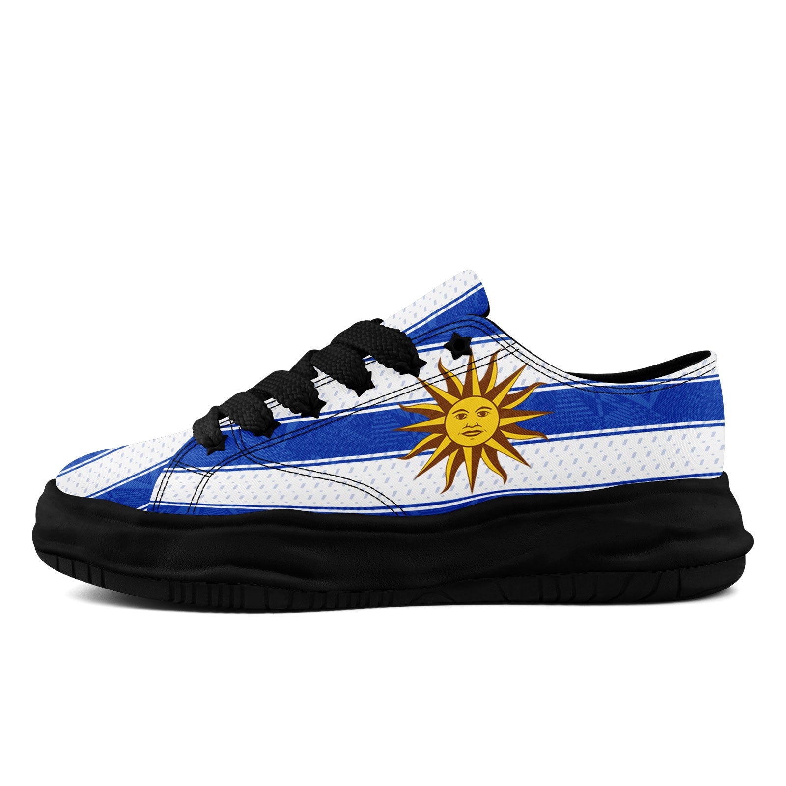 Custom Uruguay 2026 World Cup Sneakers DIY Country Flag Running Shoes Lightweight Sport Shoes Gift for Football Fans Personalized Team Name and Logo FN038-F009112-3