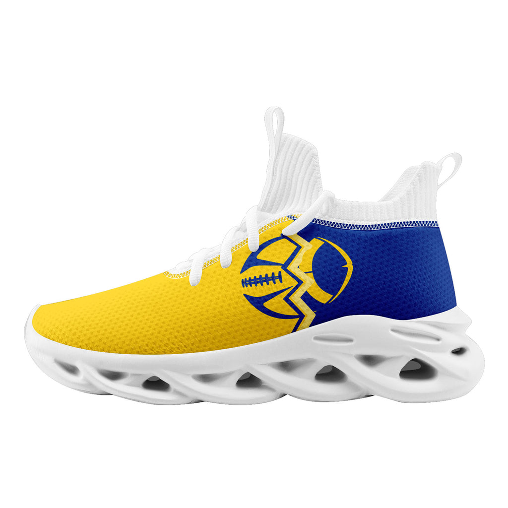 Custom Yellow Blue California MaxSoul Shoes and Hat Combo Offer Personalized Combo ZH-D028017-8