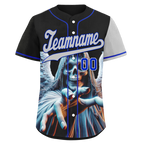 Custom Black Gray Skull Fashion Personalized Authentic Baseball Jersey BSBJ01-D017144