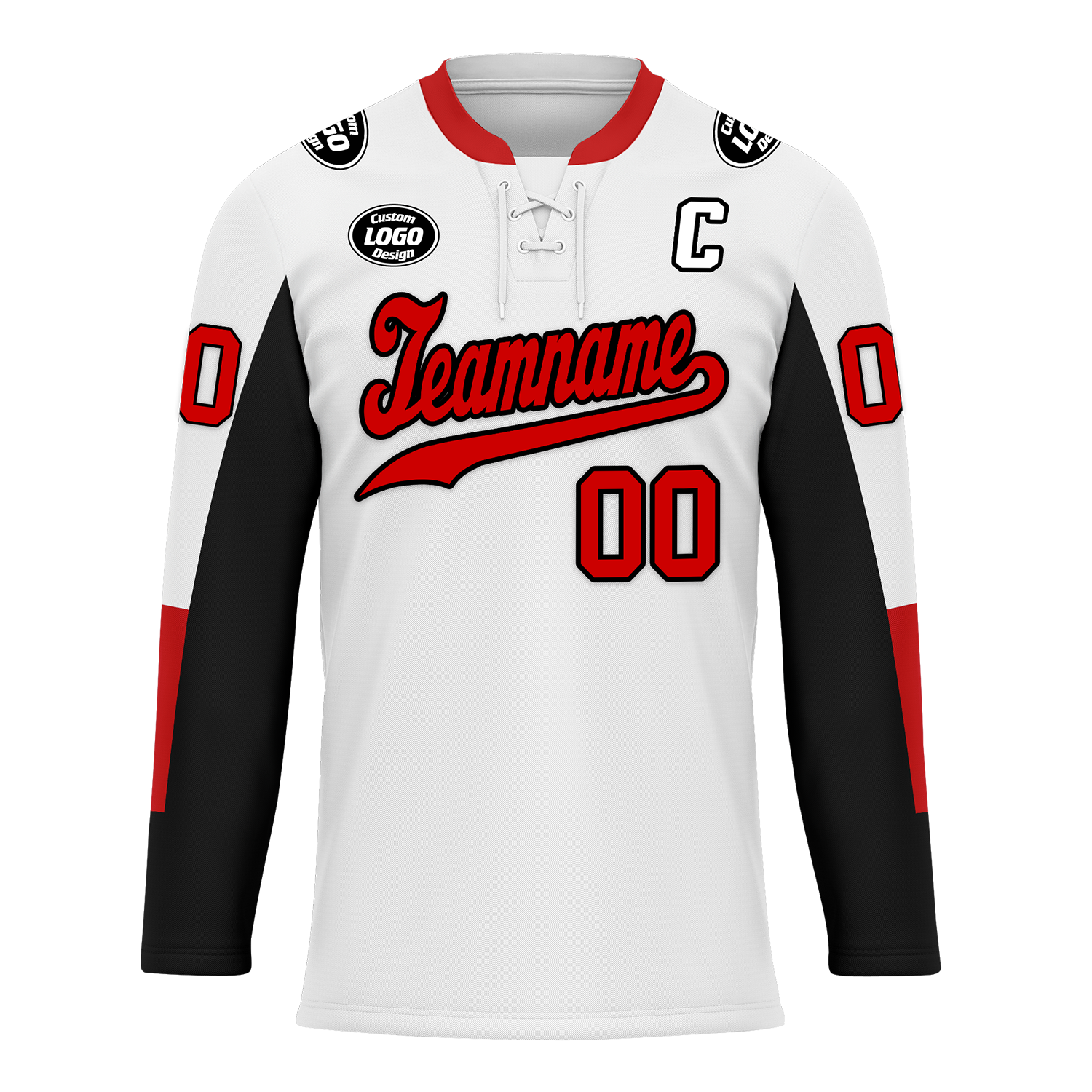 Custom White Black Personalized Hockey Jersey HCKJ01-D0a70a9