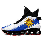 Custom Uruguay 2026 World Cup Sneakers DIY Country Flag Running Shoes Lightweight Sport Shoes Gift for Football Fans Personalized Team Name and Logo FN029XD-F009111-3
