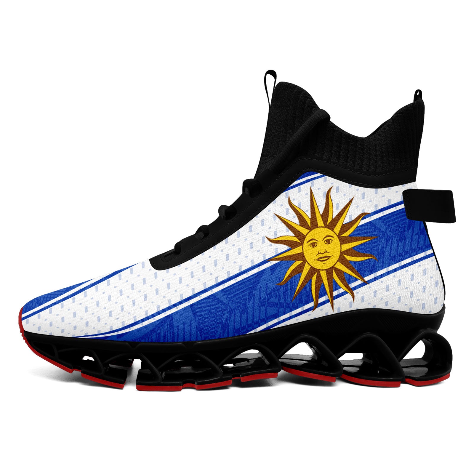 Custom Uruguay 2026 World Cup Sneakers DIY Country Flag Running Shoes Lightweight Sport Shoes Gift for Football Fans Personalized Team Name and Logo FN029XD-F009111-3