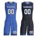 Custom Blue Black Classic Style Reversible Basketball Uniform Personalized Ordinary BBJR-D017055