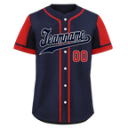 Custom Blue Red Raglan Sleeves Personalized Authentic Baseball Jersey BSBJ01-D017180