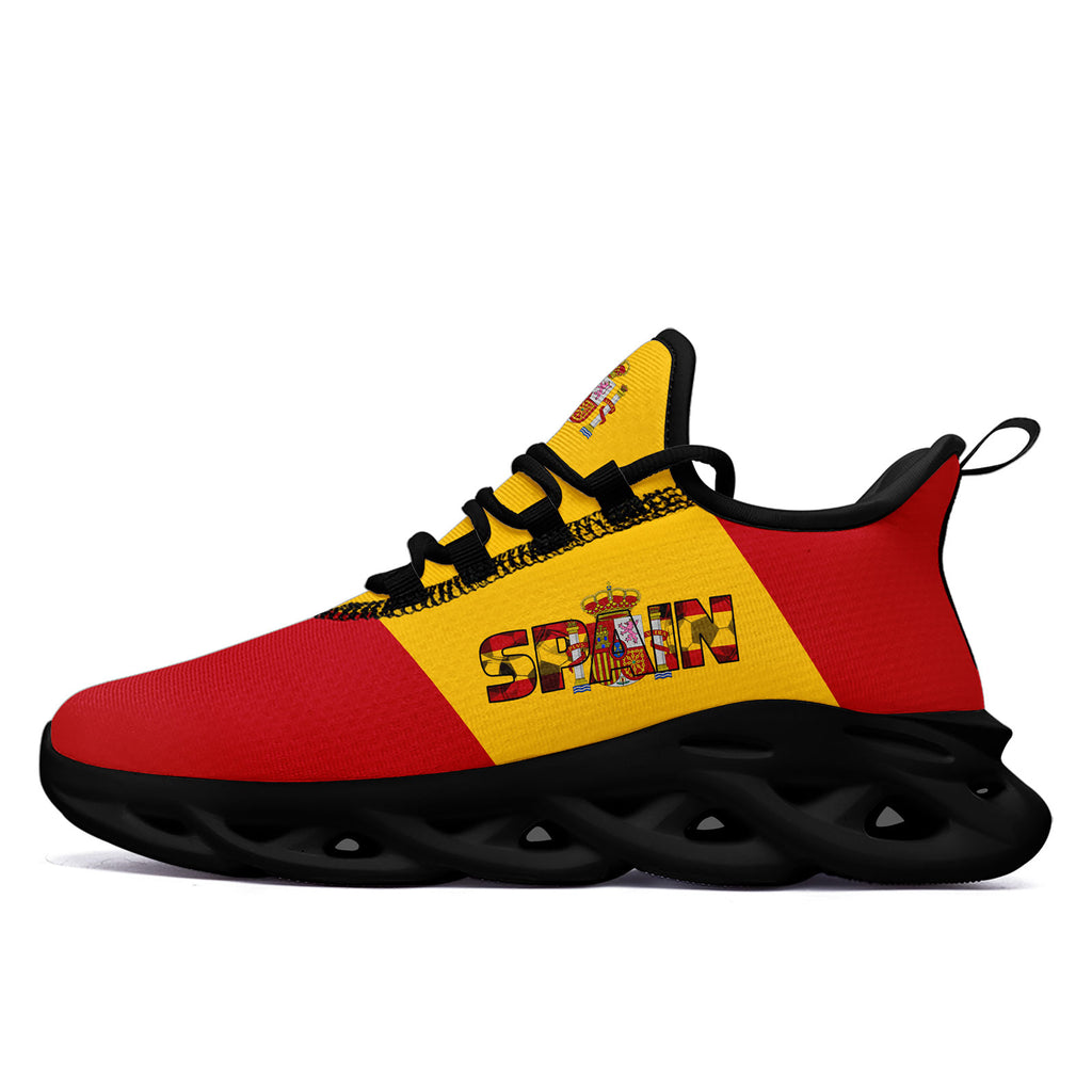 Custom 2026 World Cup Spain Sneakers DIY Country Flag Running Shoes Lightweight Sport Shoes Gift for Football Fans Personalized Team Name and Logo FN003-F027068-5