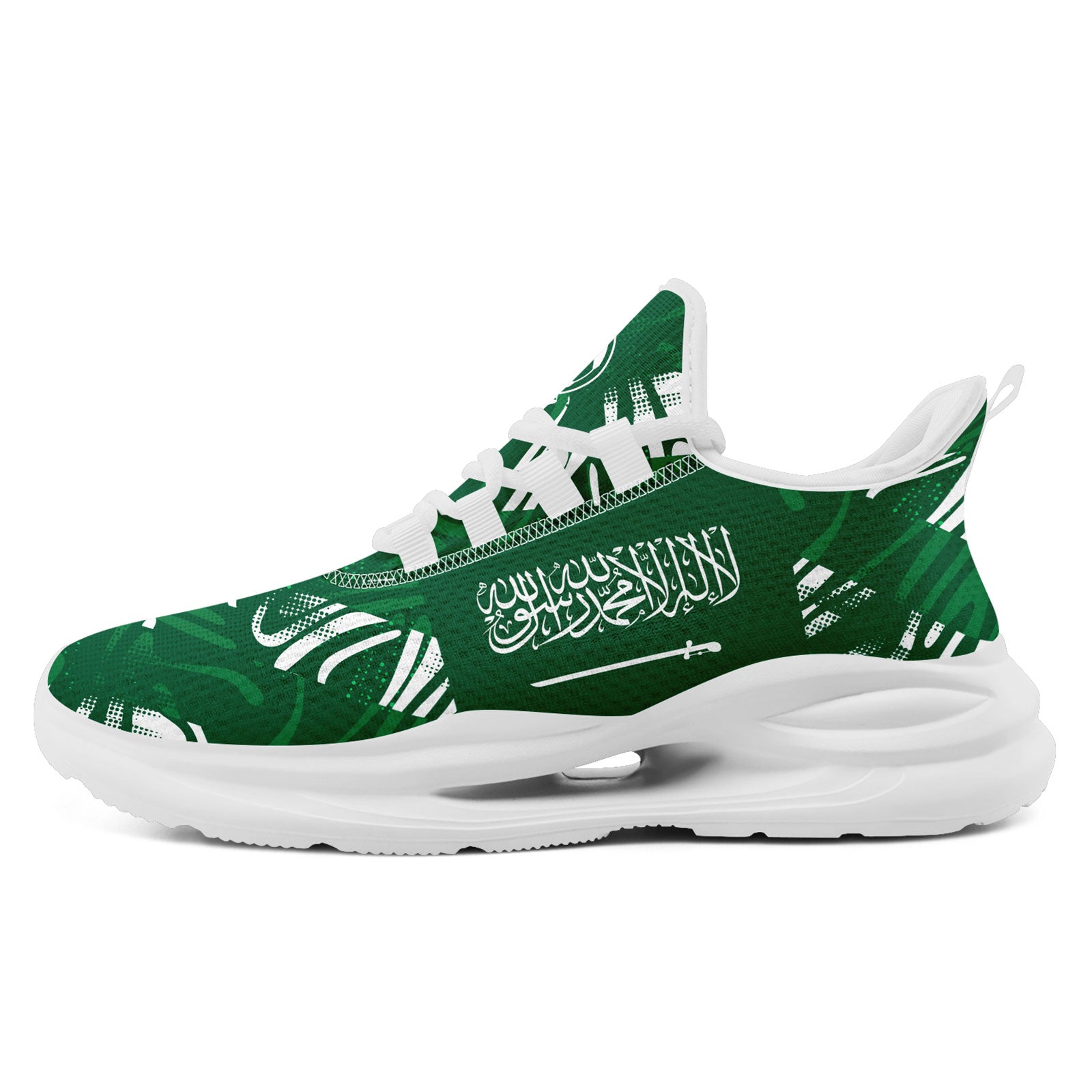 Custom Saudi Arabia 2026 World Cup Sneakers DIY Country Flag Running Shoes Lightweight Sport Shoes Gift for Football Fans Personalized Team Name and Logo FN079-F009093-2