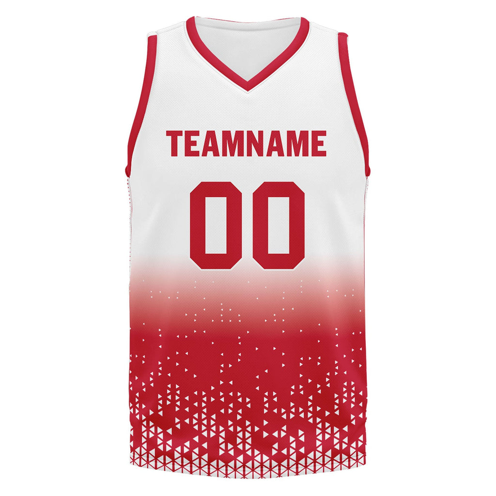 Custom White Red Fade Fashion Sports Uniform Basketball Jersey BBJ01-D020102-8