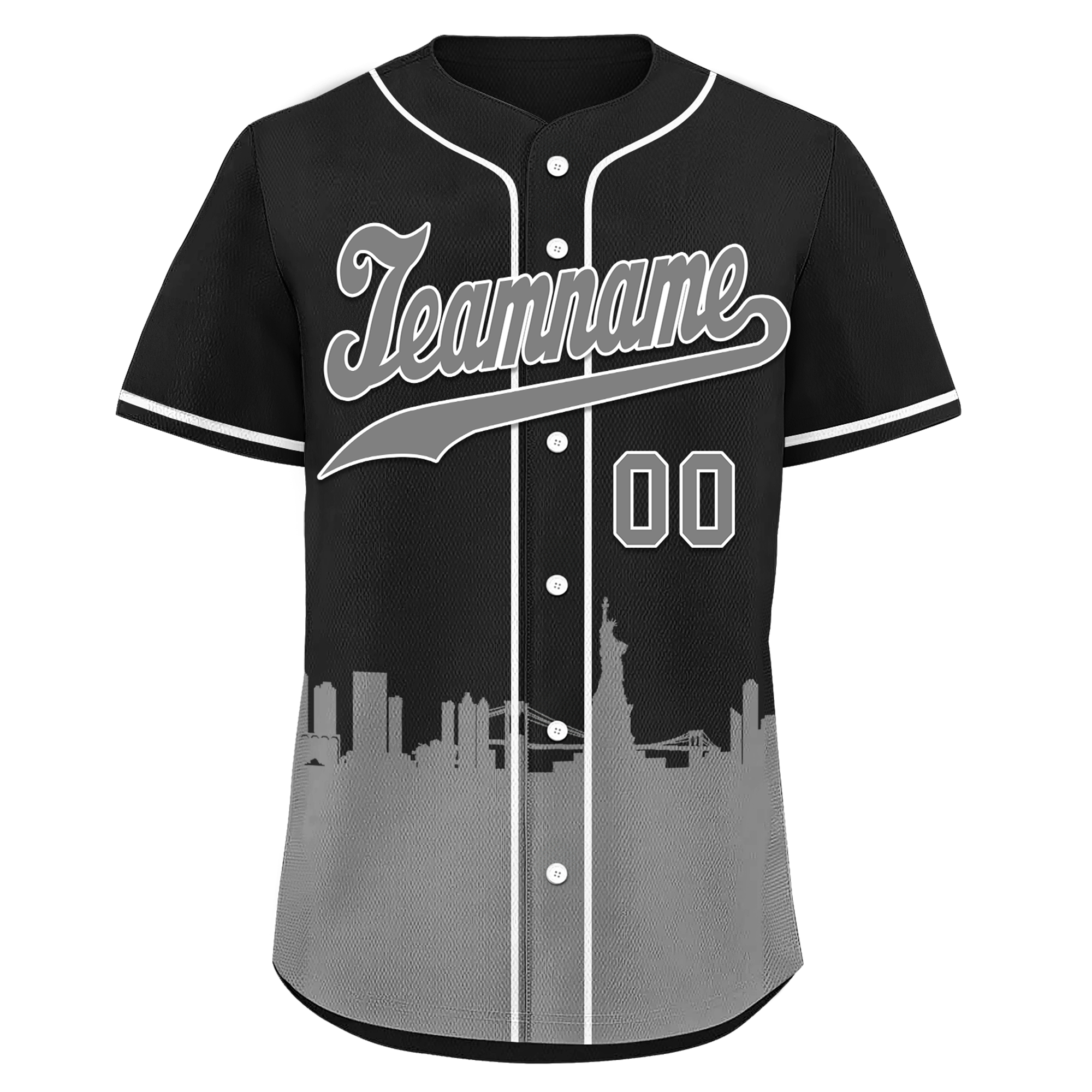 Custom Black Gray City Edition Personalized Authentic Baseball Jersey BSBJ01-D017125