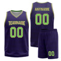 Custom Purple Green Gold New Orleans City Edition Personalized Reversible Basketball Set Sports Basketball Jersey BBJ01R-D0610-19-COOLMAX