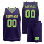 Custom Purple Green Gold New Orleans City Edition Personalized Reversible Basketball Set Sports Basketball Jersey BBJ01R-D0610-19-COOLMAX