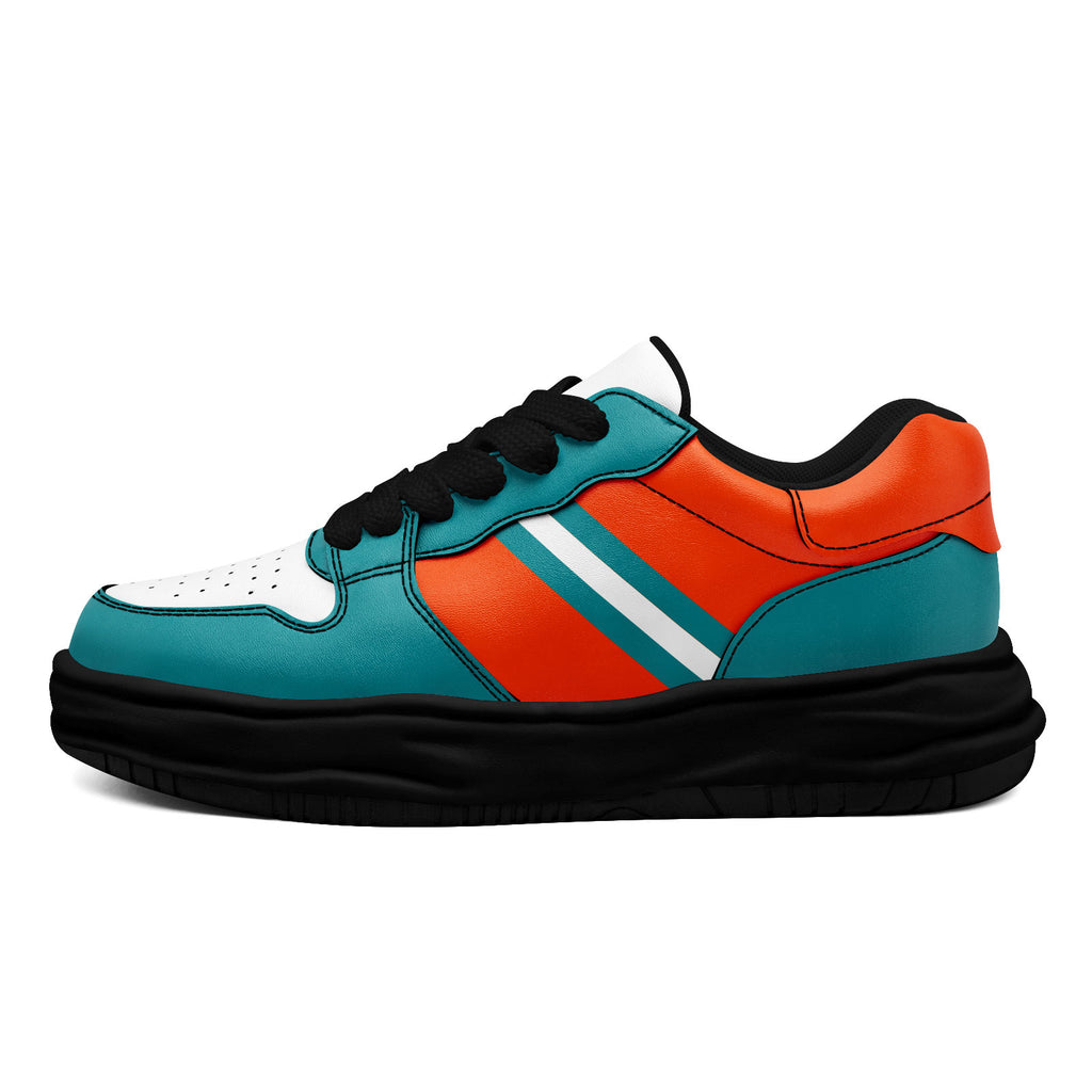 Custom Green Orange Miami Shoes Personalized Sneaker FN032-D020389-24