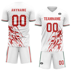 Custom White Red Soccer Sets Jersey Personalized SCJ101-D28035