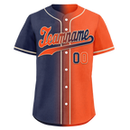 Custom Blue Orange Gradient Fashion Personalized Authentic Baseball Jersey BSBJ01-D0a7089