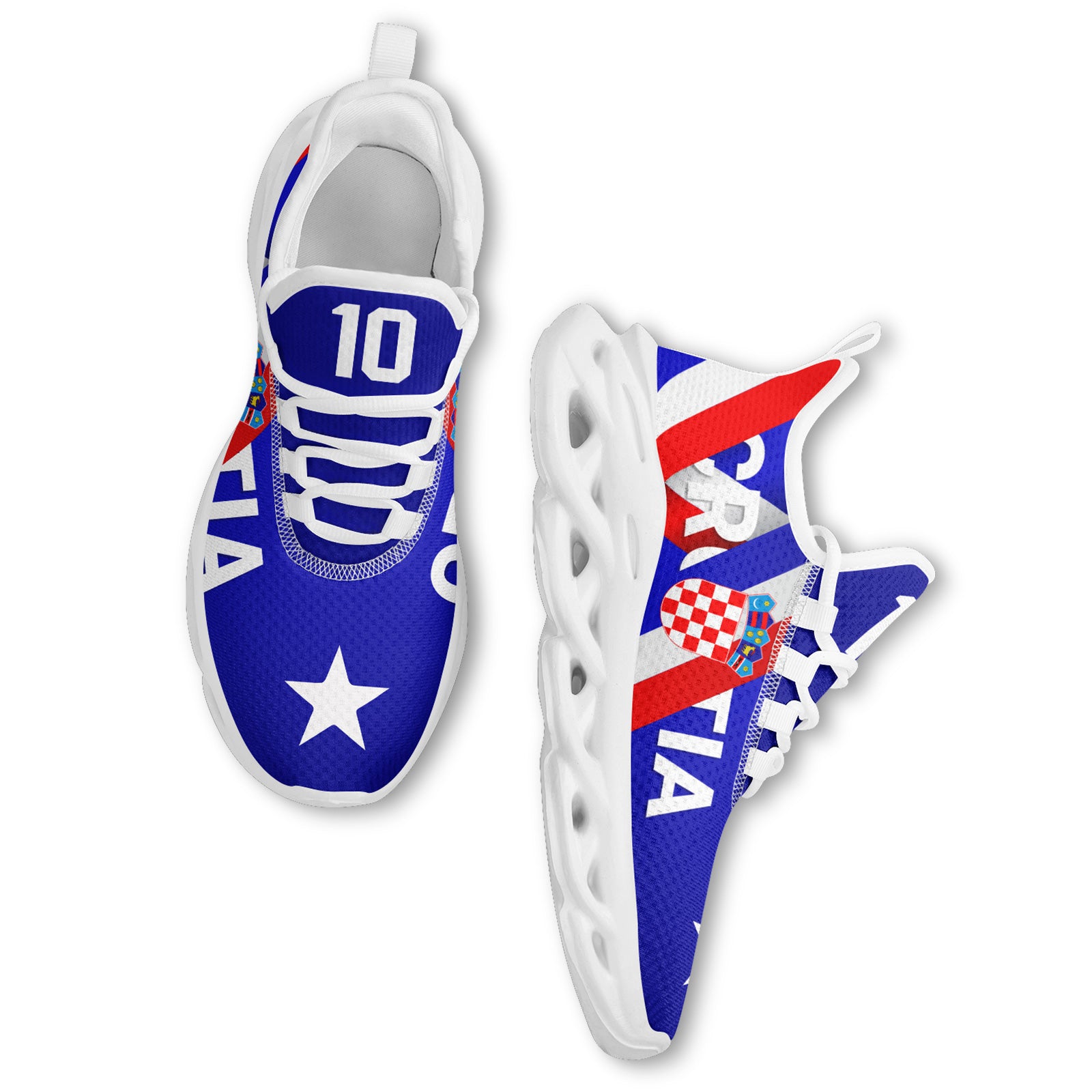Custom Croatia 2026 World Cup Sneakers DIY Country Flag Running Shoes Lightweight Sport Shoes Gift for Football Fans Personalized Team Name and Logo FN003-F009104-3