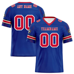 Custom Blue Buffalo Football Jersey and Sports Shoes Combo Offer Personalized Combo ZH-D025008-5