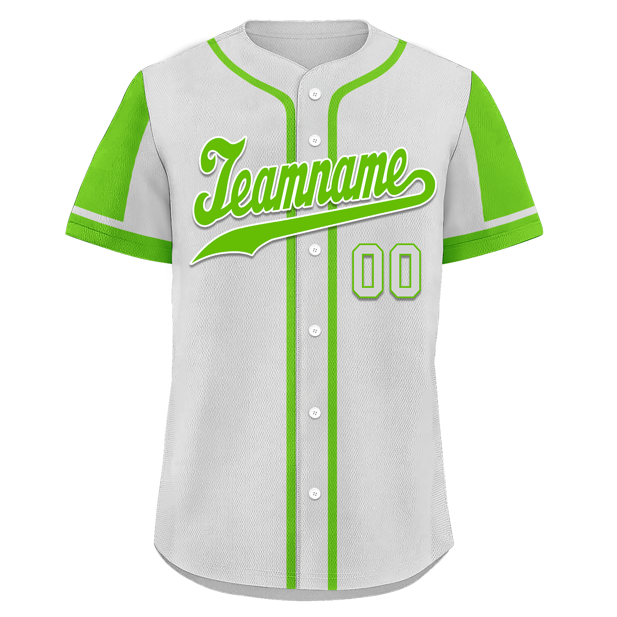 Custom Gray Green Raglan Sleeves Personalized Authentic Baseball Jersey BSBJ01-D017190