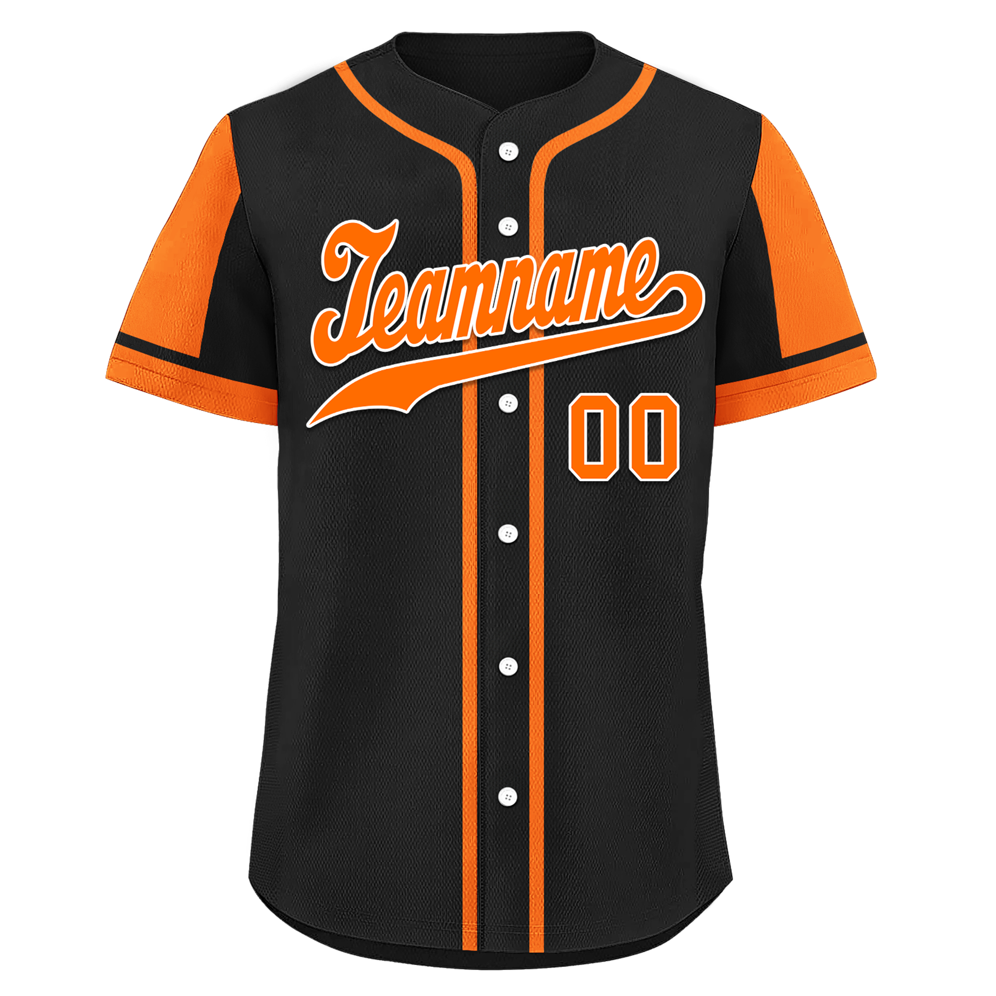 Custom Black Orange Raglan Sleeves Personalized Authentic Baseball Jersey BSBJ01-D017170