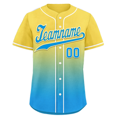 Custom Yellow Blue Fade Fashion Personalized Authentic Baseball Jersey BSBJ01-D0a70fc