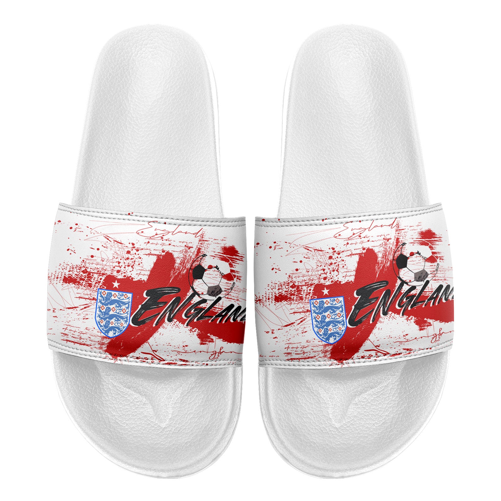 Custom England 2026 World Cup Sneakers DIY Country Flag Running Shoes Lightweight Sport Shoes Gift for Football Fans Personalized Team Name and Logo FN056-F020033-3
