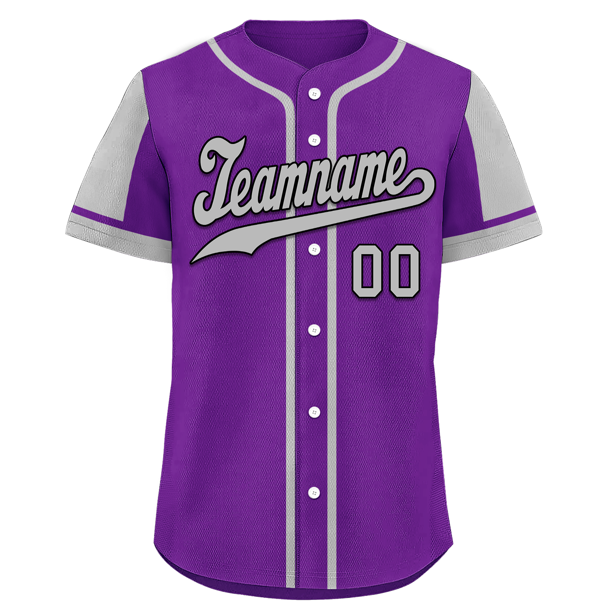Custom Purple Gray Raglan Sleeves Personalized Authentic Baseball Jersey BSBJ01-D017173