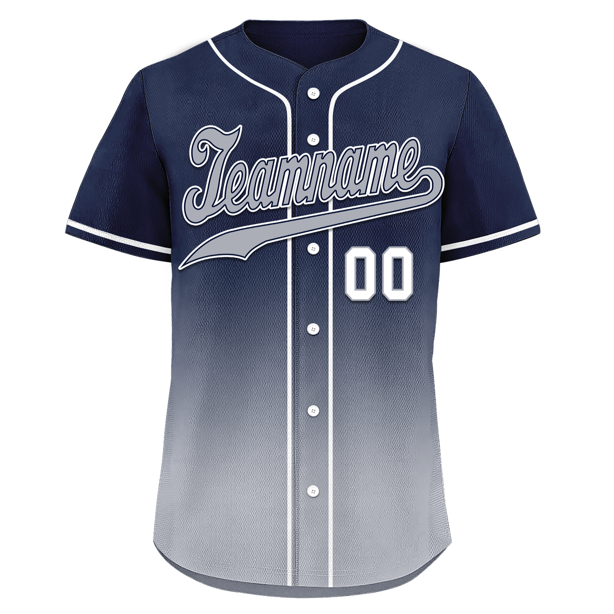 Custom Blue Grey Fade Fashion Personalized Authentic Baseball Jersey BSBJ01-D0a70b8