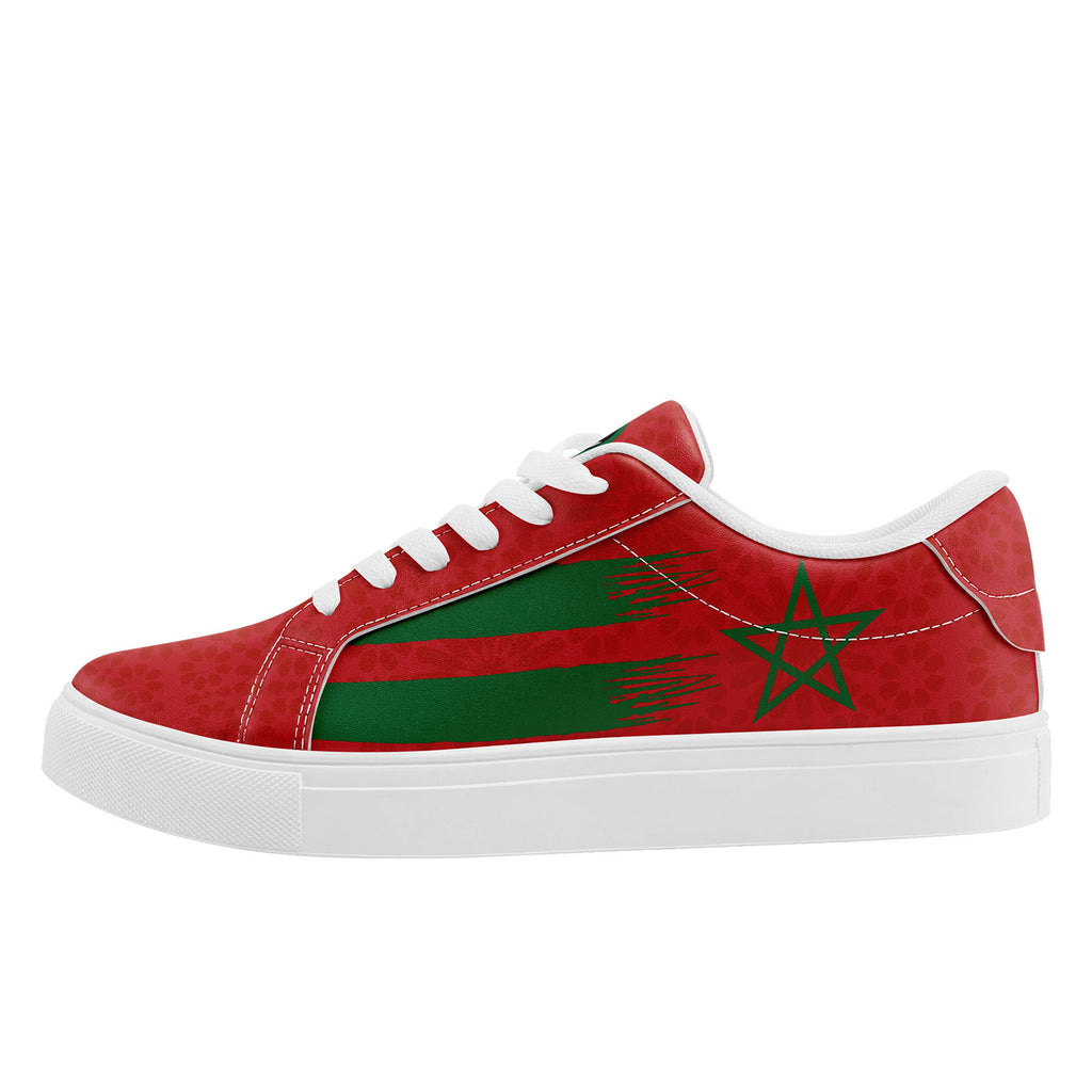 Custom Morocco 2026 World Cup Sneakers DIY Country Flag Running Shoes Lightweight Sport Shoes Gift for Football Fans Personalized Team Name and Logo FN023-F009097-2