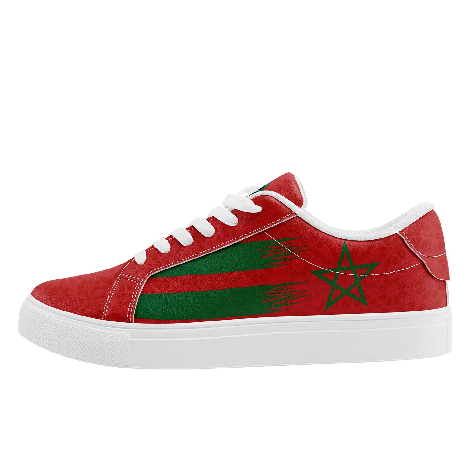 Custom Morocco 2026 World Cup Sneakers DIY Country Flag Running Shoes Lightweight Sport Shoes Gift for Football Fans Personalized Team Name and Logo FN023-F009097-2