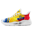 Custom Ecuador 2026 World Cup Sneakers DIY Country Flag Running Shoes Lightweight Sport Shoes Gift for Football Fans Personalized Team Name and Logo FN079-F009088-4