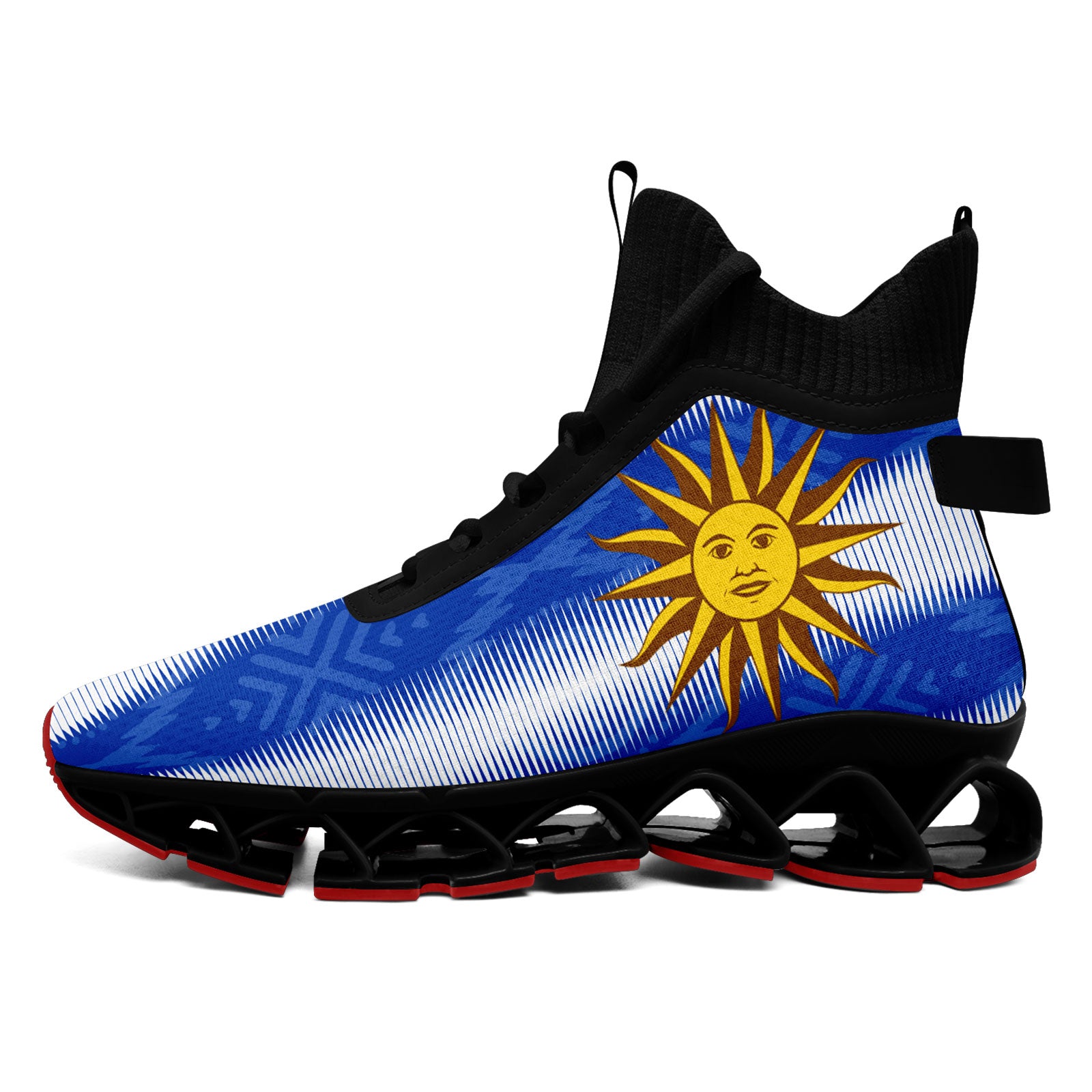 Custom Uruguay 2026 World Cup Sneakers DIY Country Flag Running Shoes Lightweight Sport Shoes Gift for Football Fans Personalized Team Name and Logo FN029XD-F009111-1