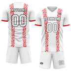 Custom White Red Soccer Sets Jersey Personalized SCJ101-D28033