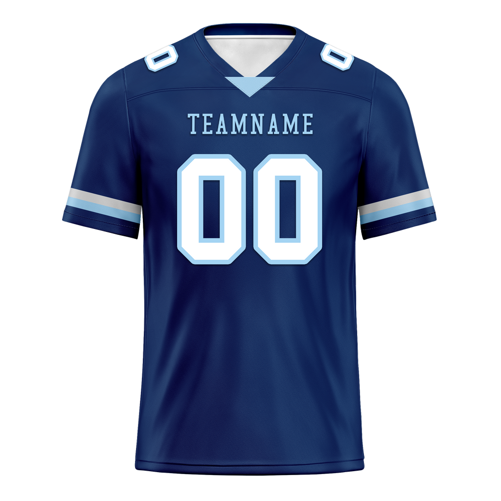 Custom Blue Classic Style Personalized Authentic Football Jersey FBJ02-bd0a70a7
