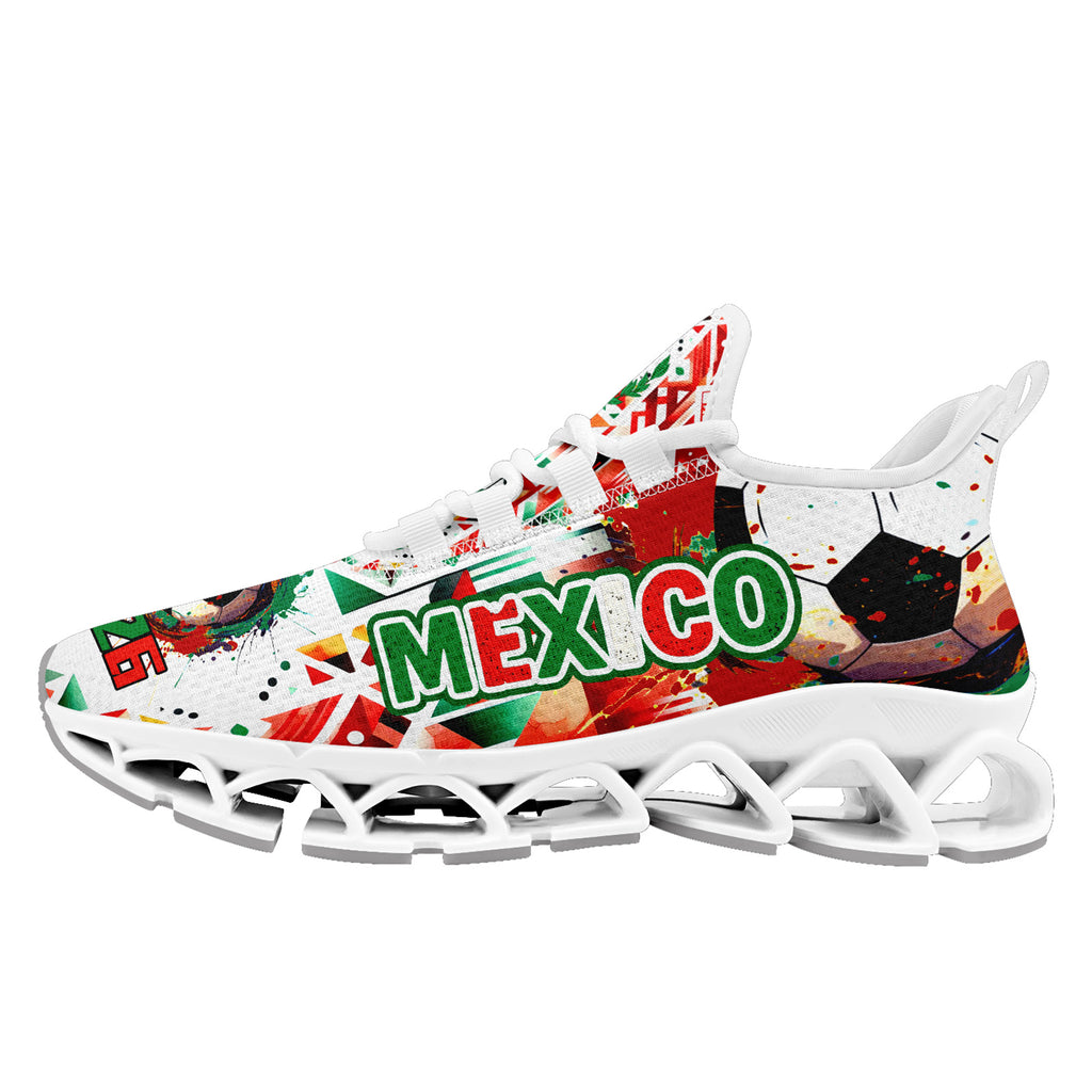 Custom 2026 World Cup Mexico Sneakers DIY Country Flag Running Shoes Lightweight Sport Shoes Gift for Football Fans Personalized Team Name and Logo FN003XD-F023050-5