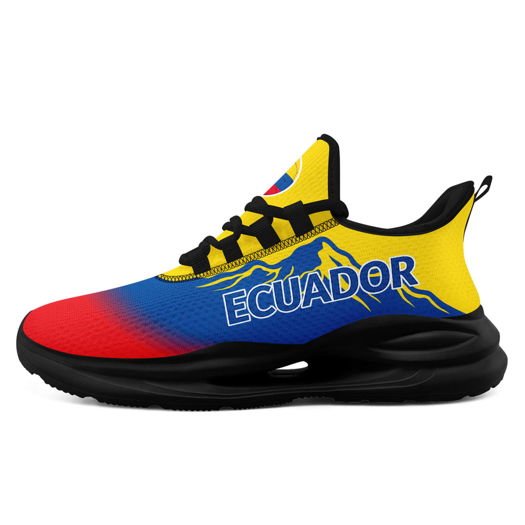 Custom Ecuador 2026 World Cup Sneakers DIY Country Flag Running Shoes Lightweight Sport Shoes Gift for Football Fans Personalized Team Name and Logo FN079-F009088-5