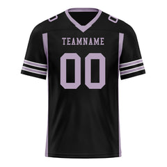 Custom Black Light Pink Striped Sleeves Personalized Authentic Football Jersey FBJ02-D06068