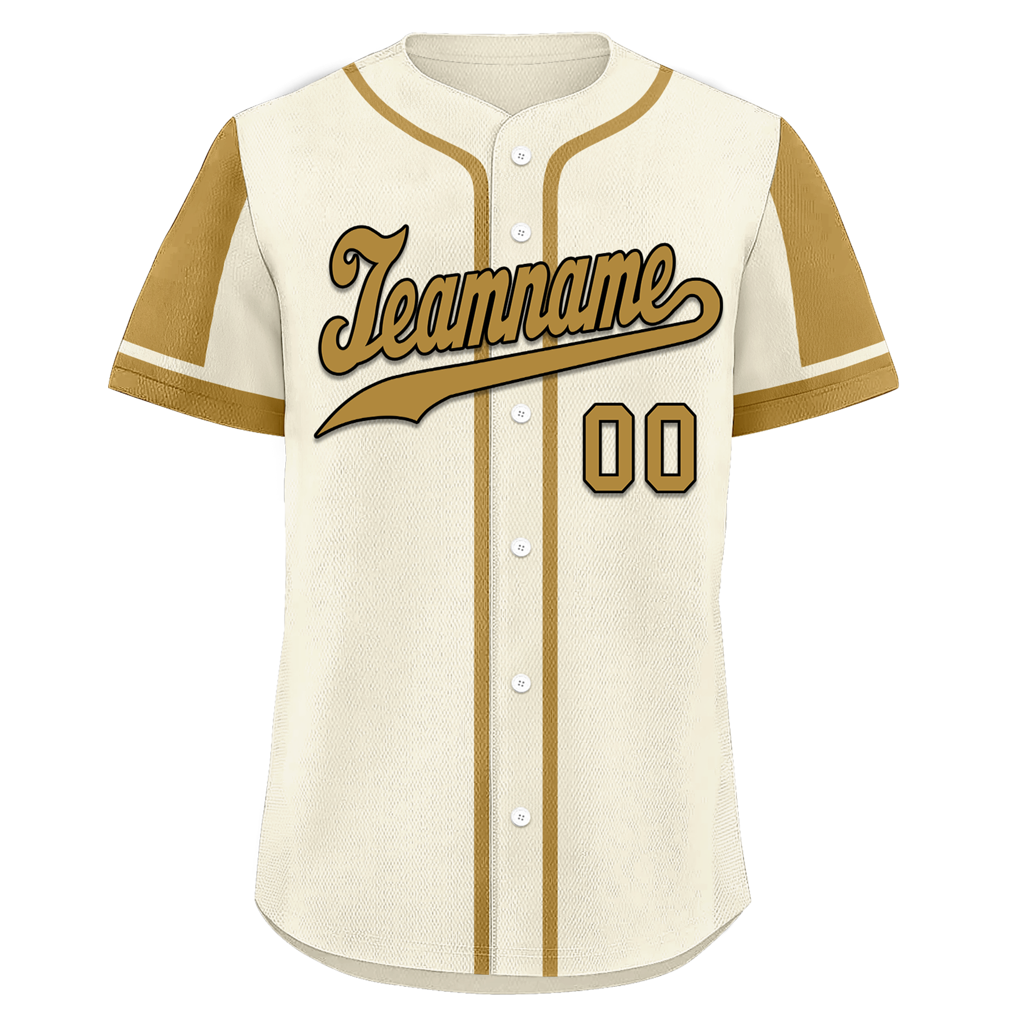 Custom Beige Raglan Sleeves Personalized Authentic Baseball Jersey BSBJ01-D017201