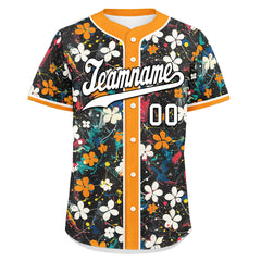 Custom Graffiti Pattern Abstract Floral Patterns Personalized Authentic Baseball Jersey BSBJ01-D020171-10