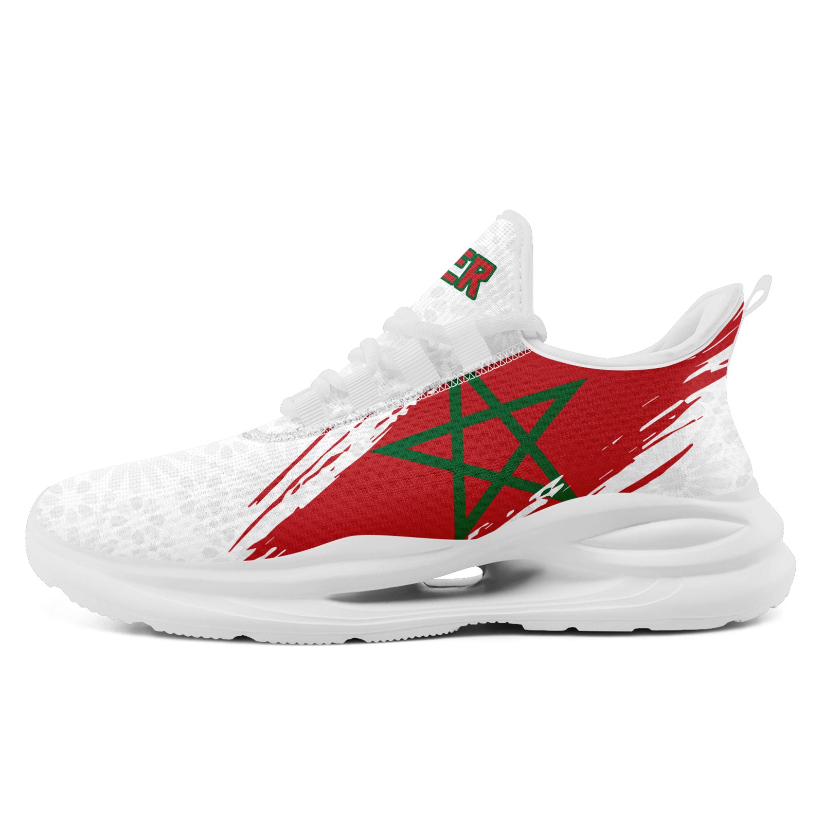 Custom Morocco 2026 World Cup Sneakers DIY Country Flag Running Shoes Lightweight Sport Shoes Gift for Football Fans Personalized Team Name and Logo FN079-F009083-5