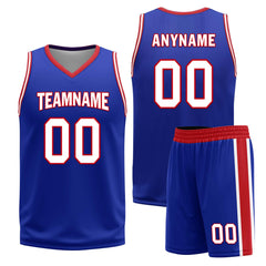 Custom Blue Red White Sacramento City Edition Personalized Reversible Basketball Set Sports Basketball Jersey BBJ01R-D0610-26