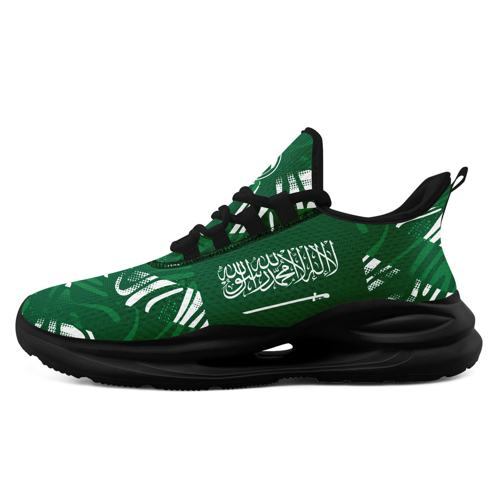 Custom Saudi Arabia 2026 World Cup Sneakers DIY Country Flag Running Shoes Lightweight Sport Shoes Gift for Football Fans Personalized Team Name and Logo FN079-F009093-2